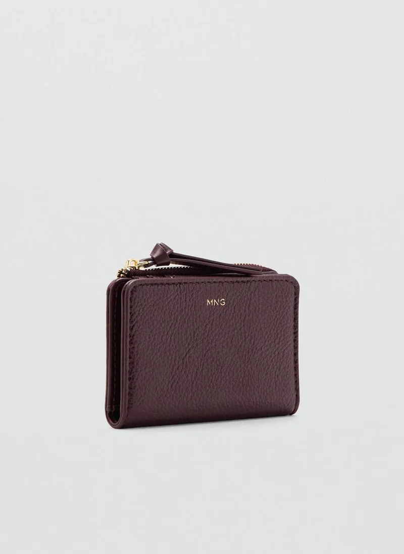 MANGO Small faux-leather wallet